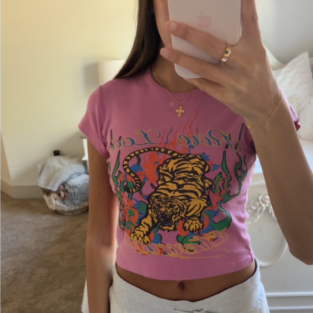 urban outfitters cheetah pink top